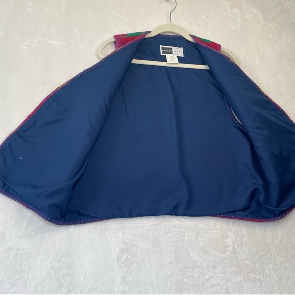 VTG Rhonda Stark Vest Women Sz L Southwest Wool Blend Western Aztec Pattern Boho - Picture 6 of 6